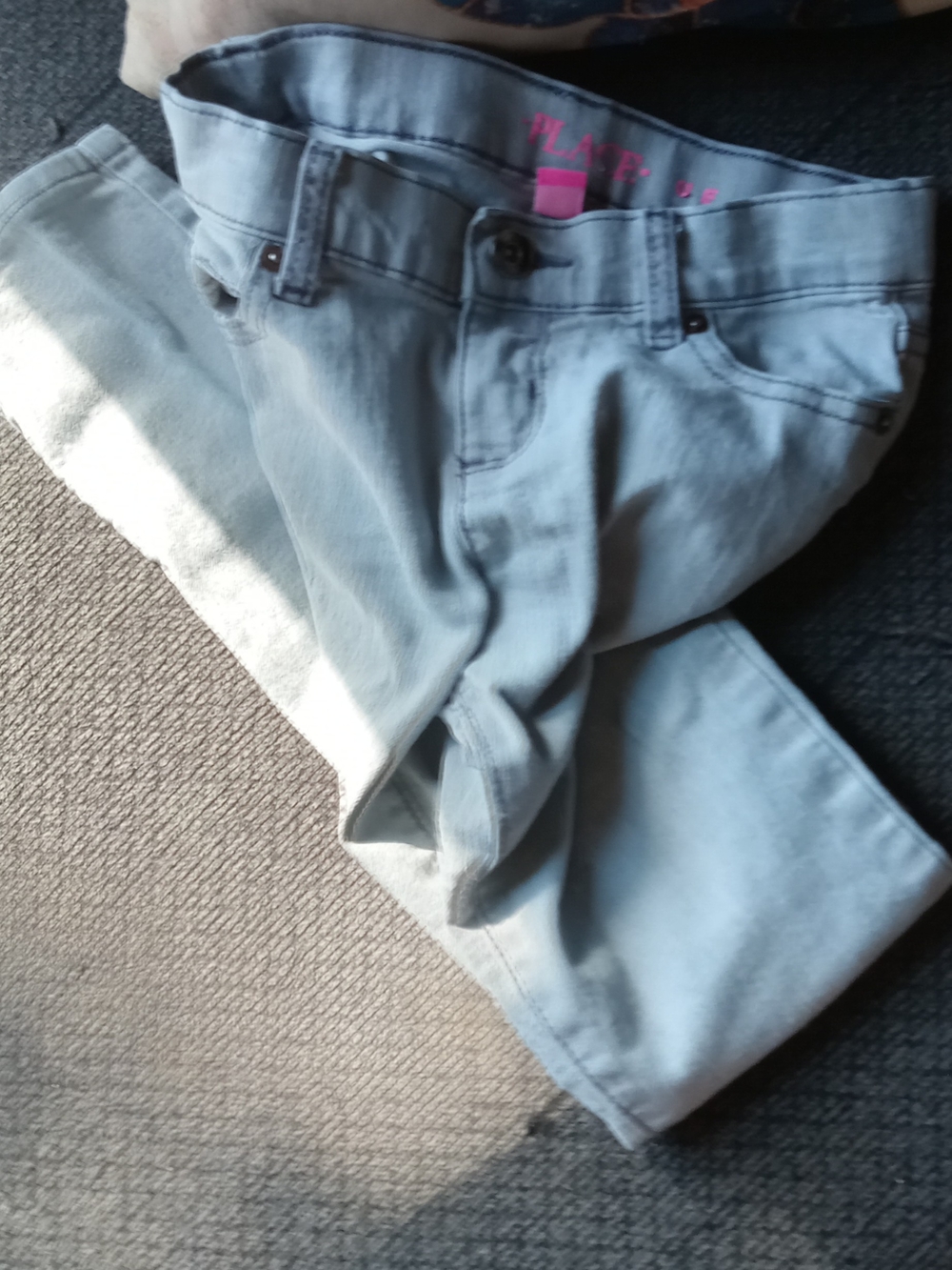 Place Girls' Light Wash Denim Jeans